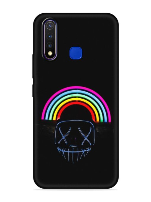 Mask Rainbow Embossed Soft Silicone Case for Vivo U20 Zapvi