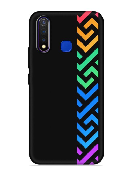 Colorshape Stripes Embossed Soft Silicone Case for Vivo U20 Zapvi