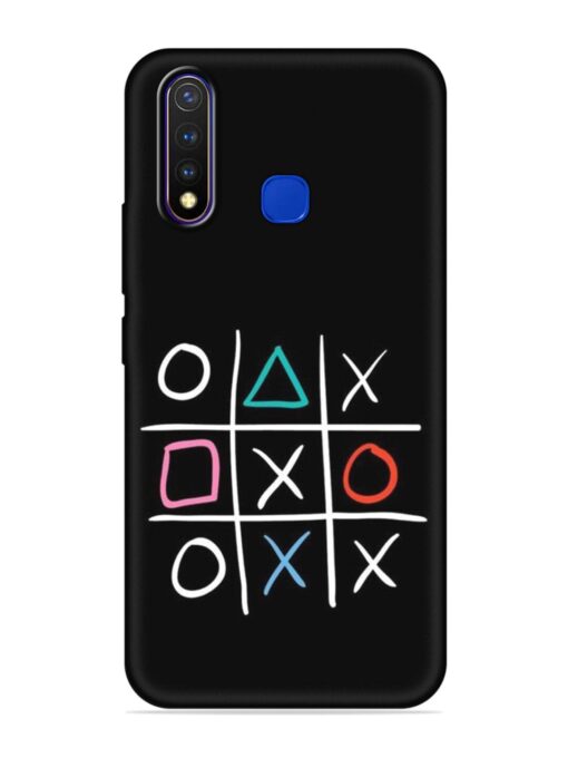 Super Neon Tic-Tac-Toe Embossed Soft Silicone Case for Vivo U20 Zapvi