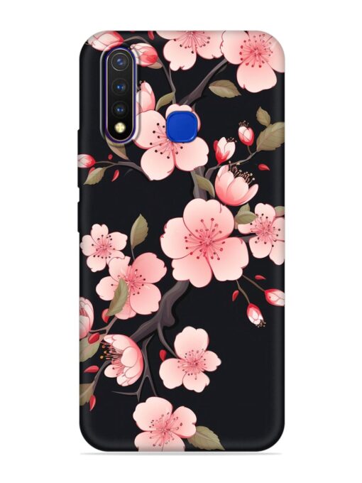 Cherry Blossom Embossed Soft Silicone Case for Vivo U20