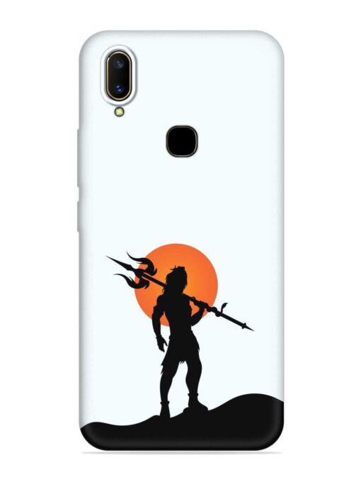 Lord Mahadev Trendy Embossed Soft Silicone Case for Vivo V11 Zapvi