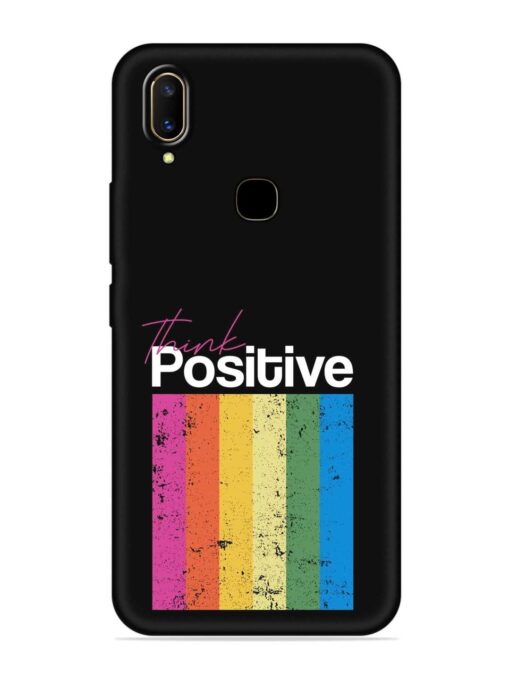 Think Positive Typography Embossed Soft Silicone Case for Vivo V11 Zapvi