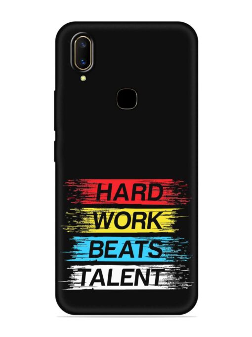 Hard Work Beats Embossed Soft Silicone Case for Vivo V11 Zapvi