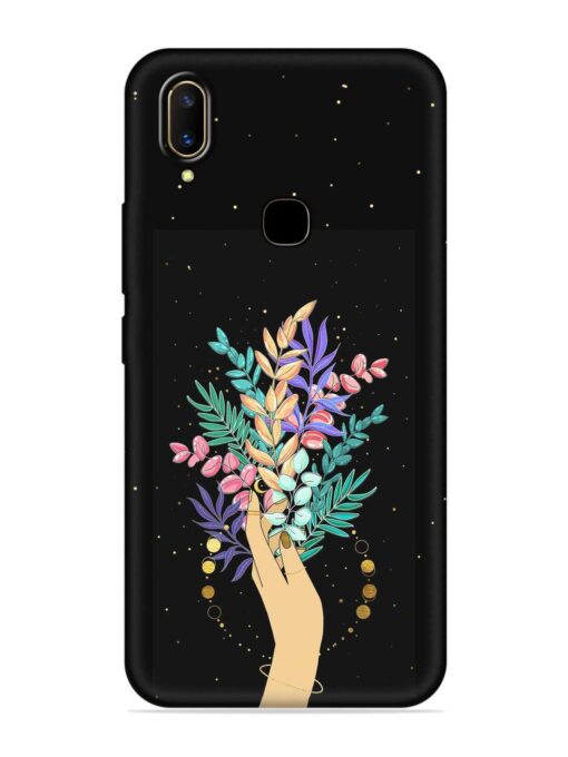 Flower On Hand Embossed Soft Silicone Case for Vivo V11 Zapvi