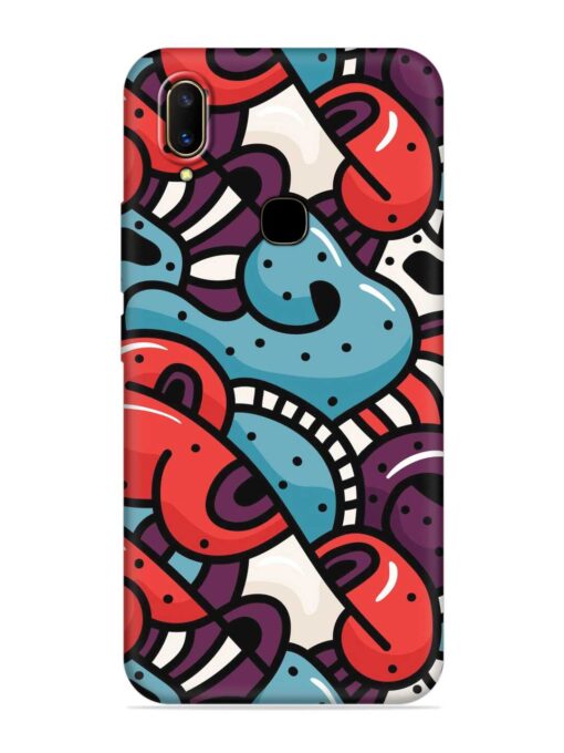 Seamless Backdrop Colorful Embossed Soft Silicone Case for Vivo V11 Zapvi