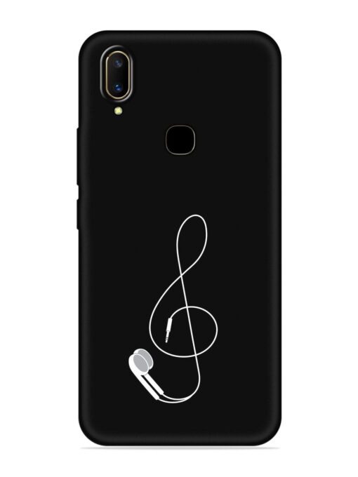 Music Earphone Vector Embossed Soft Silicone Case for Vivo V11 Zapvi