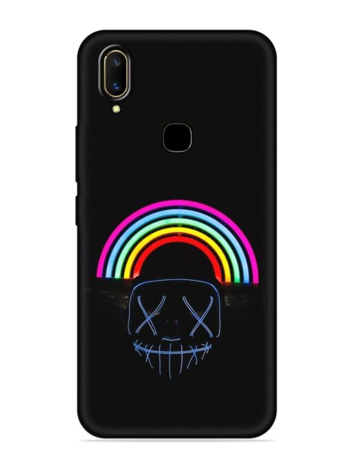 Mask Rainbow Embossed Soft Silicone Case for Vivo V11 Zapvi