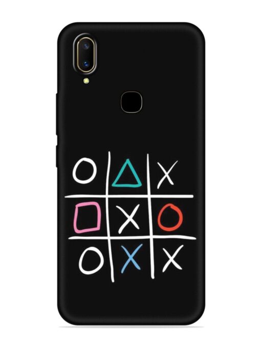 Super Neon Tic-Tac-Toe Embossed Soft Silicone Case for Vivo V11 Zapvi