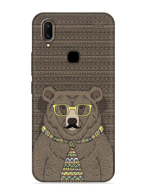 Grizzly Bear Embossed Soft Silicone Case for Vivo V11 Zapvi