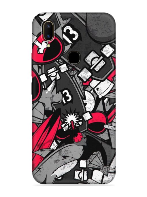 Fictional Doodle Embossed Soft Silicone Case for Vivo V11 Zapvi