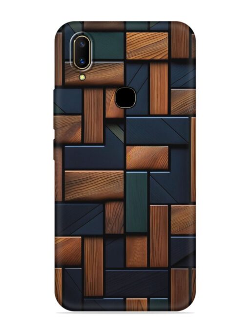 Wooden Background Cubes Embossed Soft Silicone Case for Vivo V11 Zapvi