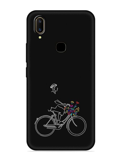 Minimalist Cycle Art Embossed Soft Silicone Case for Vivo V11 Zapvi