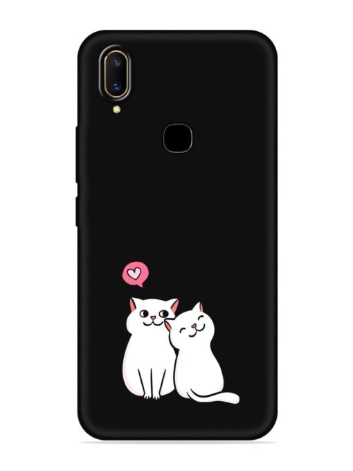 Cute Loving Cats Embossed Soft Silicone Case for Vivo V11 Zapvi