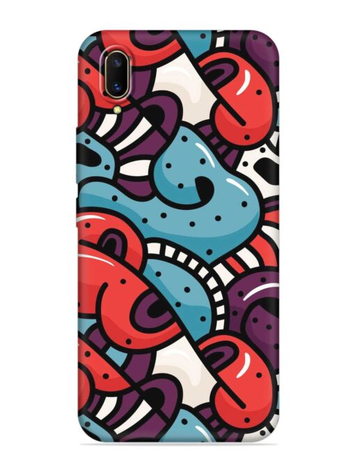 Seamless Backdrop Colorful Embossed Soft Silicone Case for Vivo V11 Pro Zapvi