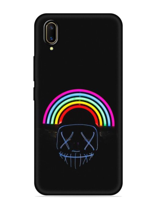 Mask Rainbow Embossed Soft Silicone Case for Vivo V11 Pro Zapvi