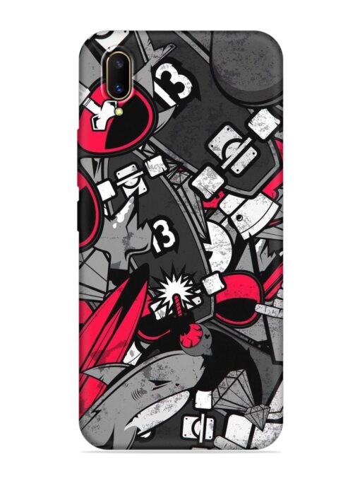 Fictional Doodle Embossed Soft Silicone Case for Vivo V11 Pro Zapvi