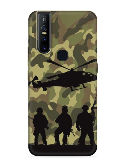 Army Heros Embossed Soft Silicone Case for Vivo V15