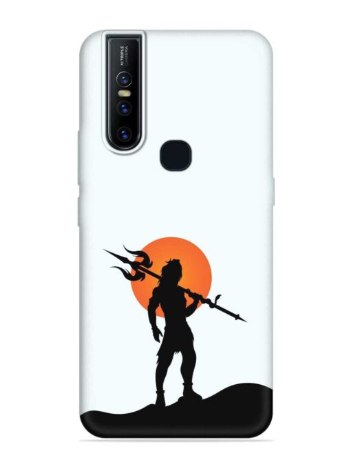 Lord Mahadev Trendy Embossed Soft Silicone Case for Vivo V15 Zapvi