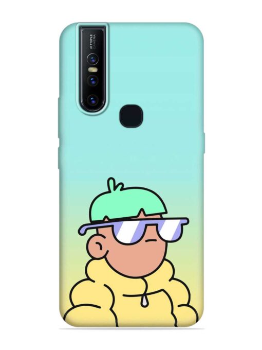 Doodles Cool Character Embossed Soft Silicone Case for Vivo V15