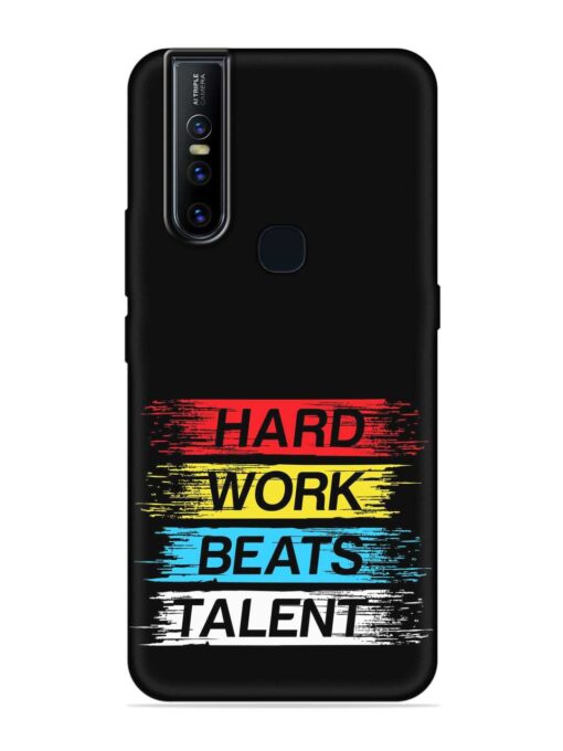 Hard Work Beats Embossed Soft Silicone Case for Vivo V15