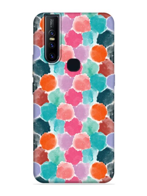 Colorful Seamless Pattern Embossed Soft Silicone Case for Vivo V15