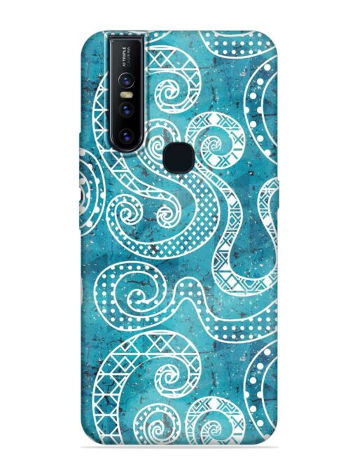 Vintage Curved Seamless Embossed Soft Silicone Case for Vivo V15