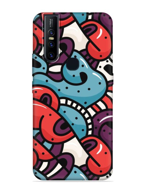 Seamless Backdrop Colorful Embossed Soft Silicone Case for Vivo V15 Zapvi