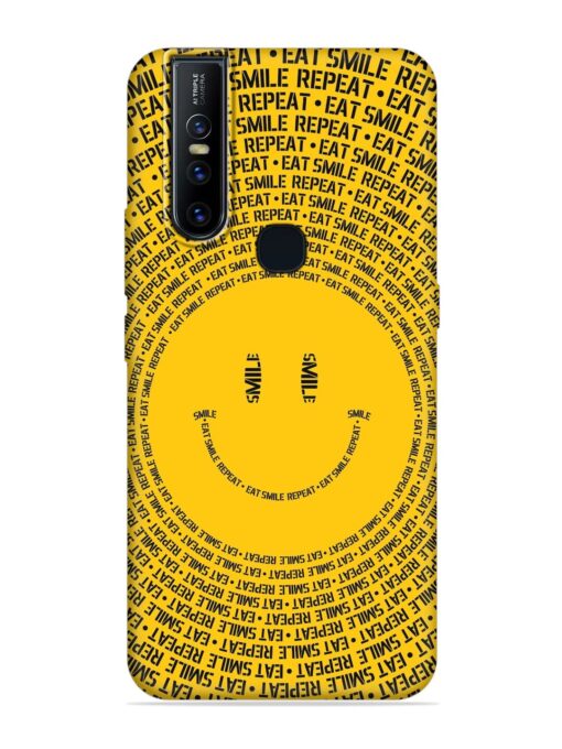 Smiley Embossed Soft Silicone Case for Vivo V15 Zapvi