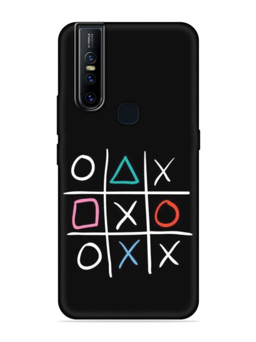 Super Neon Tic-Tac-Toe Embossed Soft Silicone Case for Vivo V15 Zapvi