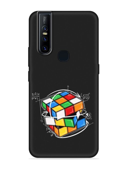 Cubik Vector Embossed Soft Silicone Case for Vivo V15 Zapvi