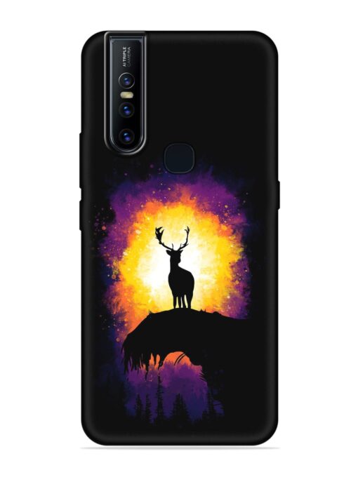 Elk Animal Art Embossed Soft Silicone Case for Vivo V15