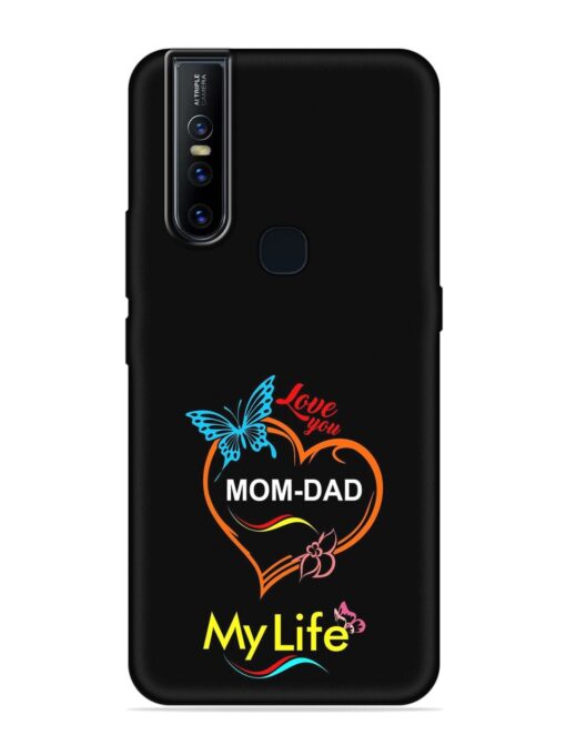 Love You Mom Dad Embossed Soft Silicone Case for Vivo V15