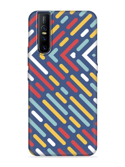 Colored Lines Embossed Soft Silicone Case for Vivo V15 Pro Zapvi