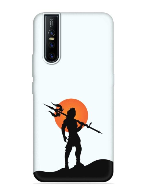 Lord Mahadev Trendy Embossed Soft Silicone Case for Vivo V15 Pro Zapvi