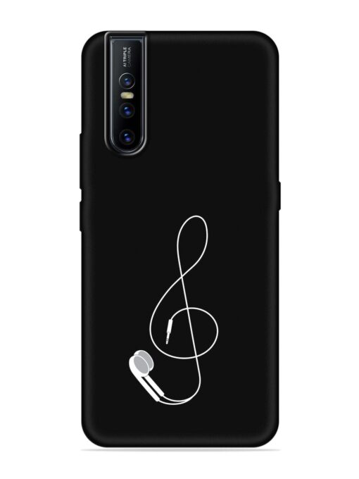 Music Earphone Vector Embossed Soft Silicone Case for Vivo V15 Pro Zapvi