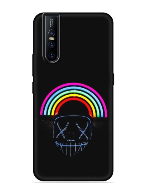 Mask Rainbow Embossed Soft Silicone Case for Vivo V15 Pro Zapvi