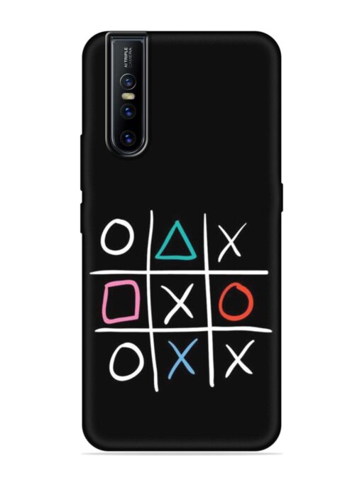 Super Neon Tic-Tac-Toe Embossed Soft Silicone Case for Vivo V15 Pro Zapvi