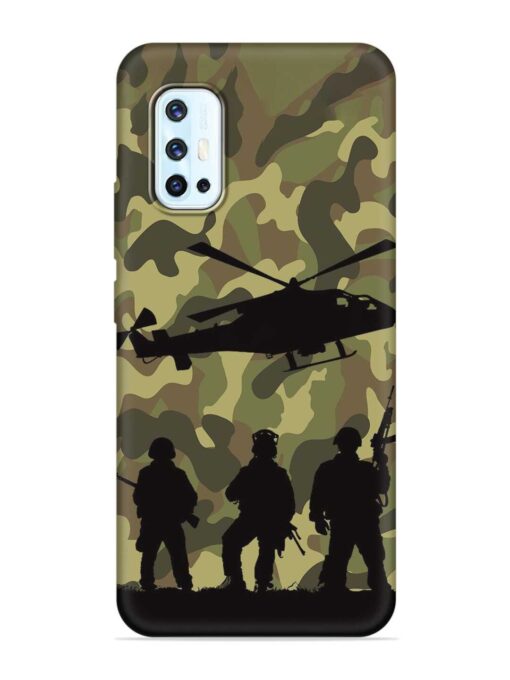 Army Heros Embossed Soft Silicone Case for Vivo V17 Zapvi