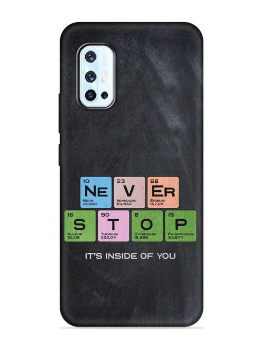 Never Stop It'S Inside Of You Embossed Soft Silicone Case for Vivo V17 Zapvi