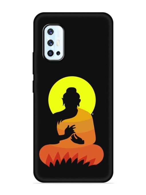 Buddha Art Black Embossed Soft Silicone Case for Vivo V17 Zapvi