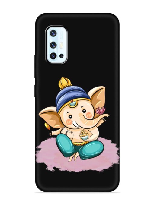 Bal Ganesh Vector Art Embossed Soft Silicone Case for Vivo V17 Zapvi