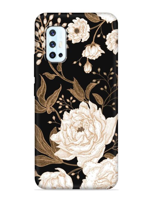 Peonies Roses Floral Embossed Soft Silicone Case for Vivo V17 Zapvi