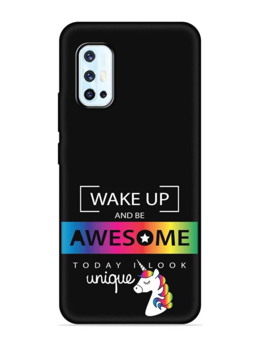 Inspirational Quote Unicorn Embossed Soft Silicone Case for Vivo V17 Zapvi