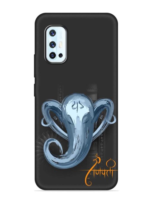 Illustration Lord Ganpati Embossed Soft Silicone Case for Vivo V17 Zapvi