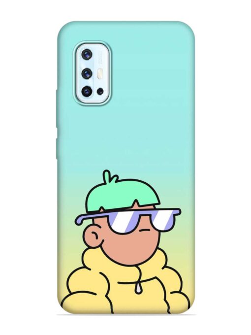 Doodles Cool Character Embossed Soft Silicone Case for Vivo V17 Zapvi