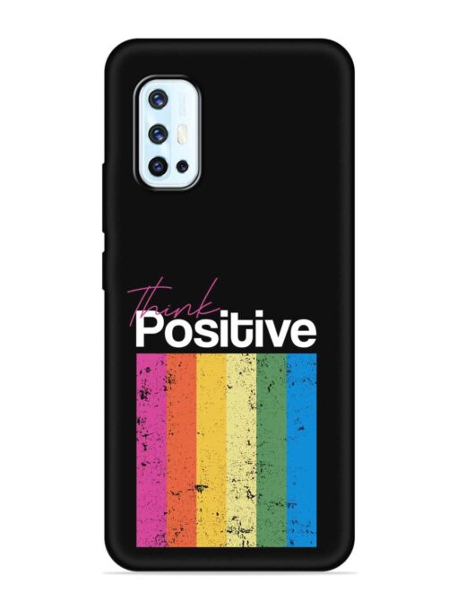 Think Positive Typography Embossed Soft Silicone Case for Vivo V17 Zapvi