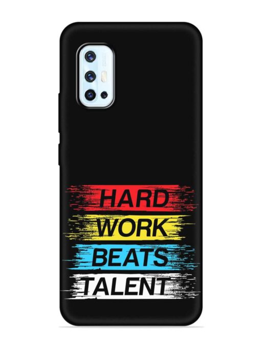 Hard Work Beats Embossed Soft Silicone Case for Vivo V17 Zapvi