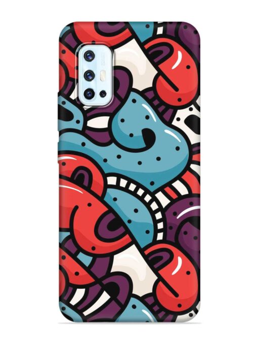 Seamless Backdrop Colorful Embossed Soft Silicone Case for Vivo V17 Zapvi