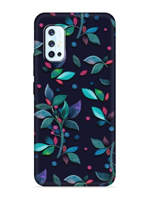 Decorative Watercolor Flower Embossed Soft Silicone Case for Vivo V17 Zapvi