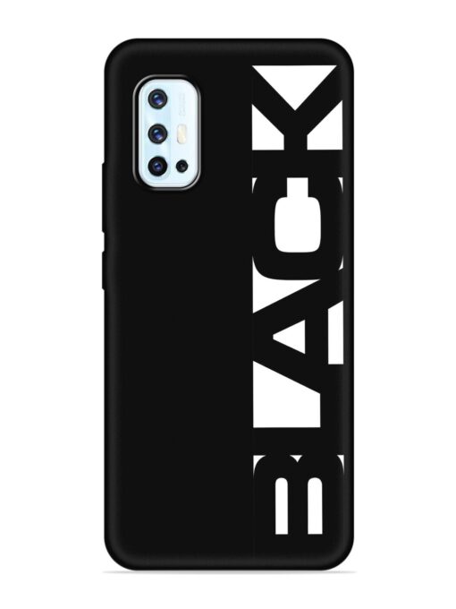 Black Typo Embossed Soft Silicone Case for Vivo V17 Zapvi